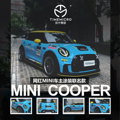 Time Micro 1/64 Mini Cooper Lucky Strike Yellow Blue Edition