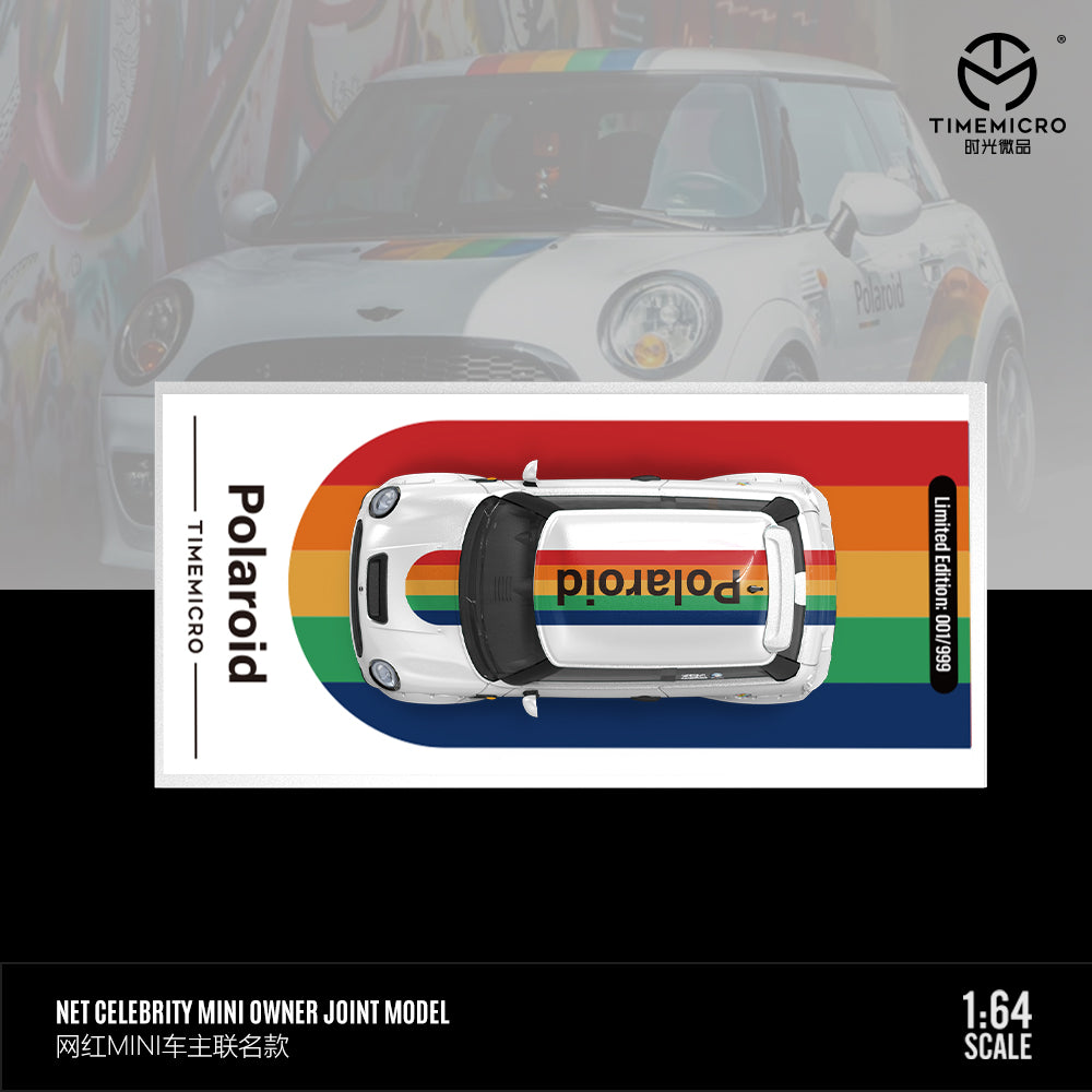 Time Micro 1/64 Mini Cooper Rainbow White Edition