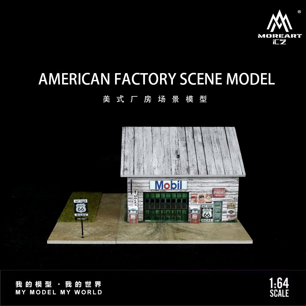 MoreArt 1:64 American Factory Scene Model LED Light Diorama