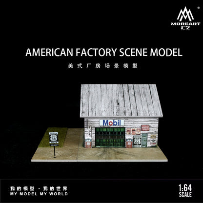 MoreArt 1:64 American Factory Scene Model LED Light Diorama