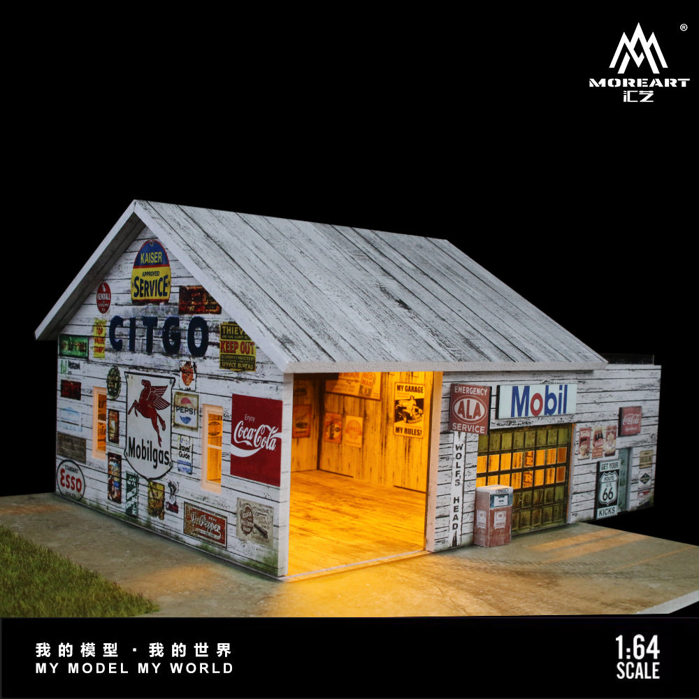 MoreArt 1:64 American Factory Scene Model LED Light Diorama