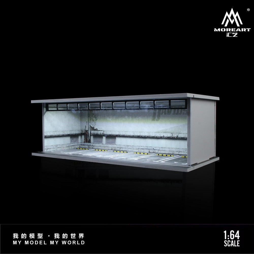MoreArt 1/64 Car Park Garage Diorama with LED Light- Underground Car Park (57)