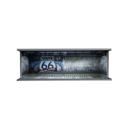 MoreArt 1/64 Car Park Garage Diorama with LED Light- Route 66 Car Park (60)