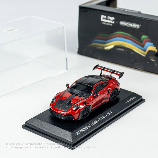 MINICHAMPS 1:64 PORSCHE 911 (992) GT3 RS - 2024 - RED W WEISSACH PACKAGE EXCLUSIVE FOR CLDC