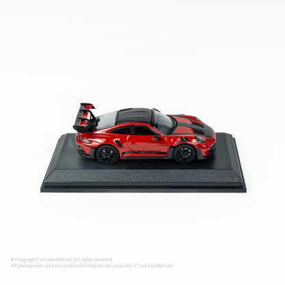 MINICHAMPS 1:64 PORSCHE 911 (992) GT3 RS - 2024 - RED W WEISSACH PACKAGE EXCLUSIVE FOR CLDC