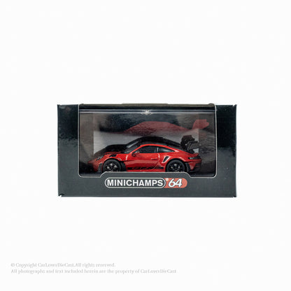 MINICHAMPS 1:64 PORSCHE 911 (992) GT3 RS - 2024 - RED W WEISSACH PACKAGE EXCLUSIVE FOR CLDC