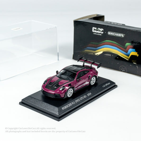 MINICHAMPS 1:64 PORSCHE 911 (992) GT3 RS - 2024 - RUBYSTAR W WEISSACH PACKAGE - EXCLUSIVE FOR CLDC