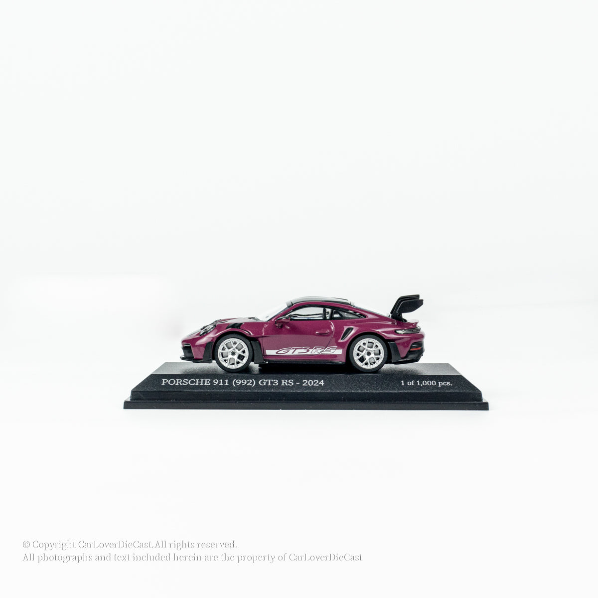 MINICHAMPS 1:64 PORSCHE 911 (992) GT3 RS - 2024 - RUBYSTAR W WEISSACH PACKAGE - EXCLUSIVE FOR CLDC