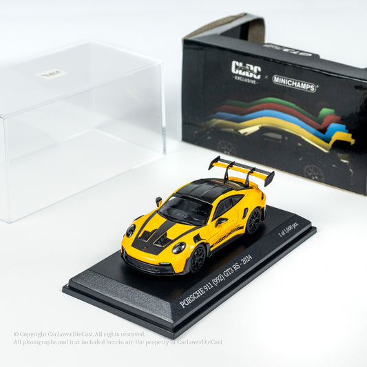 MINICHAMPS 1:64 PORSCHE 911 (992) GT3 RS - 2024 - YELLOW W WEISSACH PACKAGE EXCLUSIVE FOR CLDC