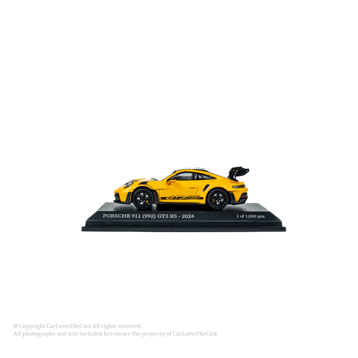 MINICHAMPS 1:64 PORSCHE 911 (992) GT3 RS - 2024 - YELLOW W WEISSACH PACKAGE EXCLUSIVE FOR CLDC