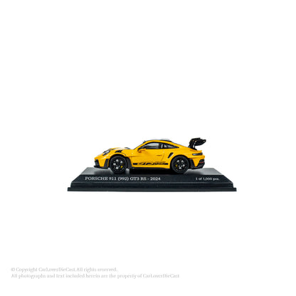 MINICHAMPS 1:64 PORSCHE 911 (992) GT3 RS - 2024 - YELLOW W WEISSACH PACKAGE EXCLUSIVE FOR CLDC
