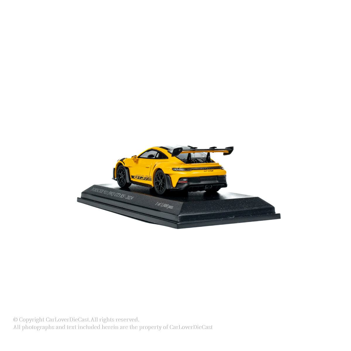 MINICHAMPS 1:64 PORSCHE 911 (992) GT3 RS - 2024 - YELLOW W WEISSACH PACKAGE EXCLUSIVE FOR CLDC