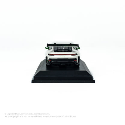 MINICHAMPS 1:64 PORSCHE 911 (992) GT3 RS - 2024 - WHITE W GREEN DECOR EXCLUSIVE FOR CLDC