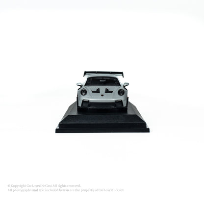 MINICHAMPS 1:64 PORSCHE 911 (992) GT3 RS - 2024 - GREY METALLIC W RED DECOR - EXCLUSIVE FOR CLDC