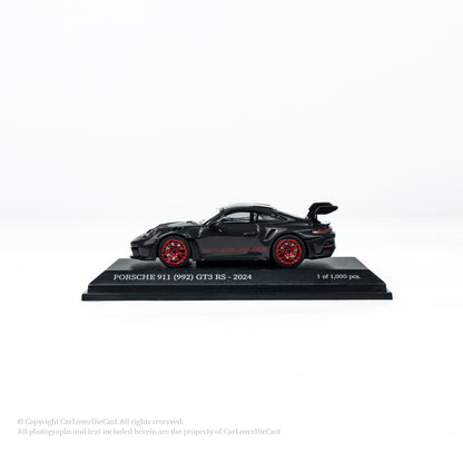 MINICHAMPS 1:64 PORSCHE 911 (992) GT3 RS - 2024 - GREY W RED DECOR - EXCLUSIVE FOR CLDC