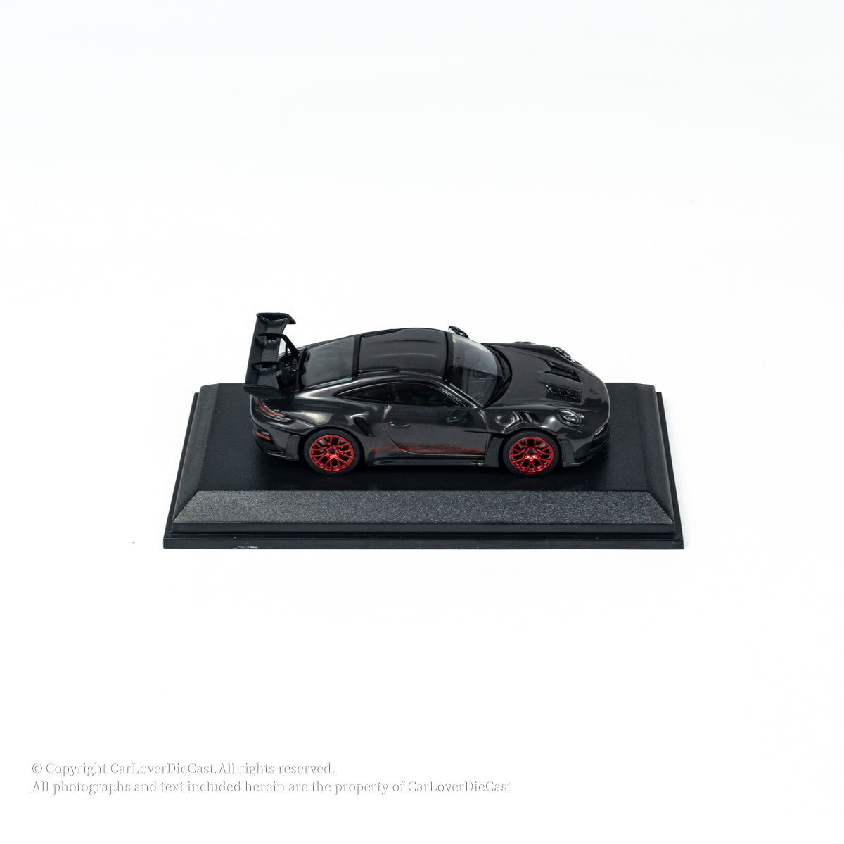 MINICHAMPS 1:64 PORSCHE 911 (992) GT3 RS - 2024 - GREY W RED DECOR - EXCLUSIVE FOR CLDC