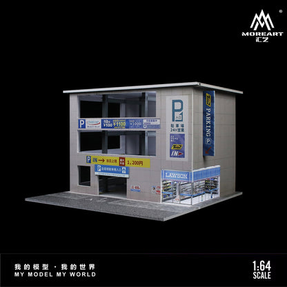 MoreArt 1:64 Japanese Parking Garage Scene Car Park LED Light Diorama