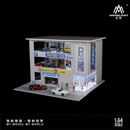 MoreArt 1:64 Japanese Parking Garage Scene Car Park LED Light Diorama