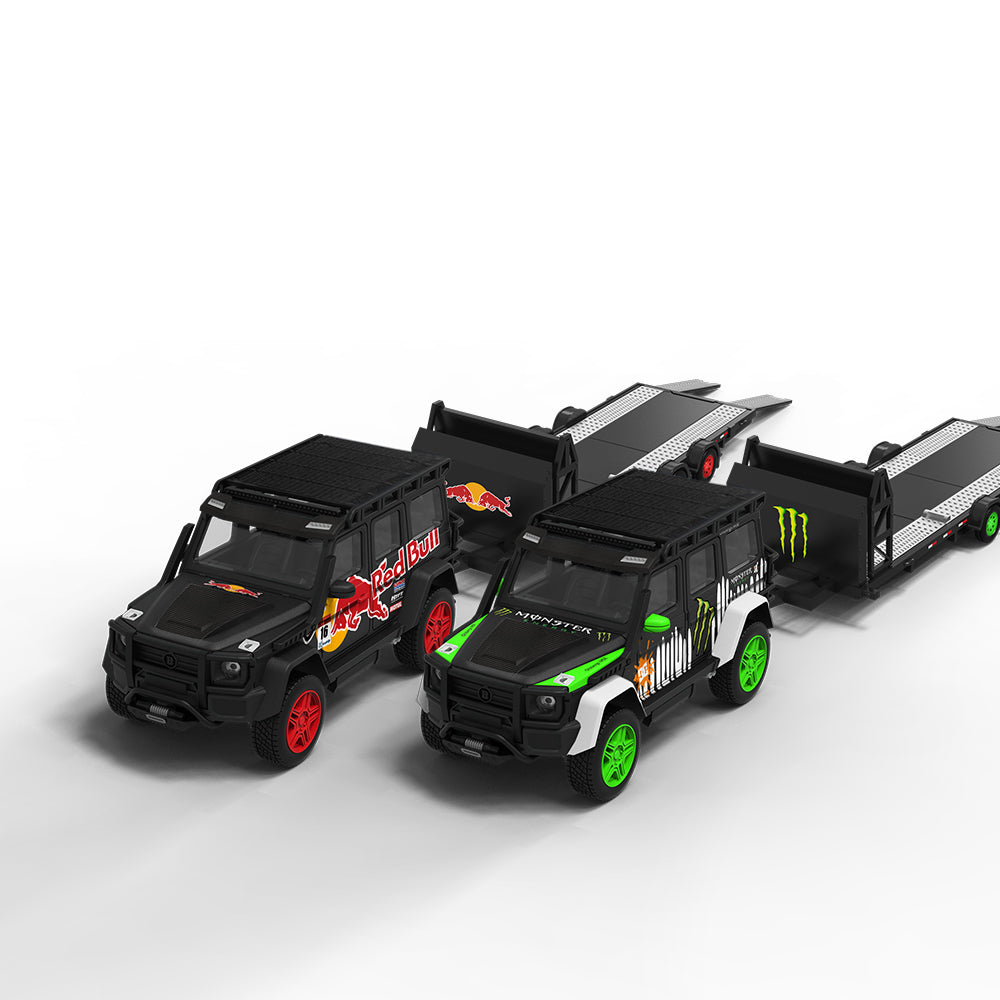 Time Micro 1:64 Mercedes Benz G-Class G550 Red Bull Edition with Trailer
