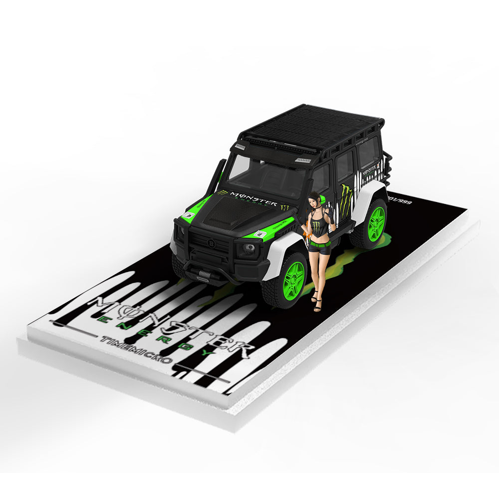 Time Micro 1:64 Mercedes Benz G-Class G550 Monster Energy Edition with Model Girl Figure