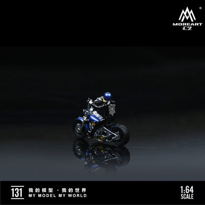 MoreArt 1:64 Harley-Davidson Men's Mororcycle Party Motorcycle + Cyclist Figure (Set A)