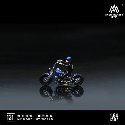 MoreArt 1:64 Harley-Davidson Men's Mororcycle Party Motorcycle + Cyclist Figure (Set A)