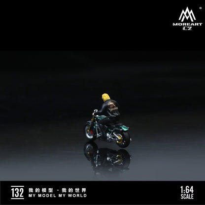 MoreArt 1:64 Harley-Davidson Men's Mororcycle Party Motorcycle + Cyclist Figure (Set B)