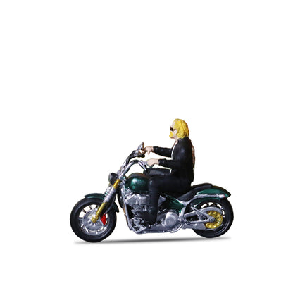 MoreArt 1:64 Harley-Davidson Men's Mororcycle Party Motorcycle + Cyclist Figure (Set B)