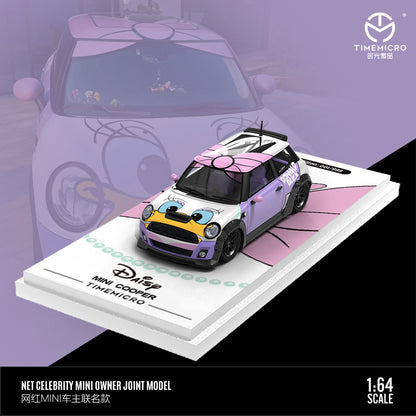 Time Micro 1:64 Mini Cooper Disney Daisy Duck Edition with Metal Cargo Container