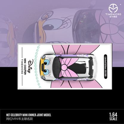 Time Micro 1:64 Mini Cooper Disney Daisy Duck Edition with Metal Cargo Container