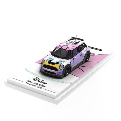 Time Micro 1:64 Mini Cooper Disney Daisy Duck Edition with Metal Cargo Container
