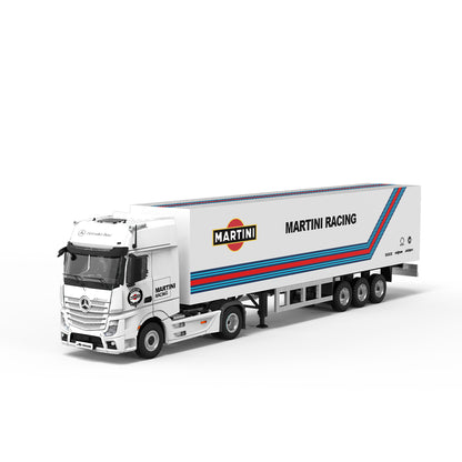 Time Micro x Perka 1:64 Mercedes Actros Container Truck Martini Racing Edition