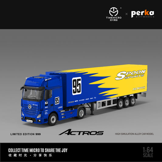 Time Micro x Perka 1:64 Mercedes Actros Container Truck Spoon Edition