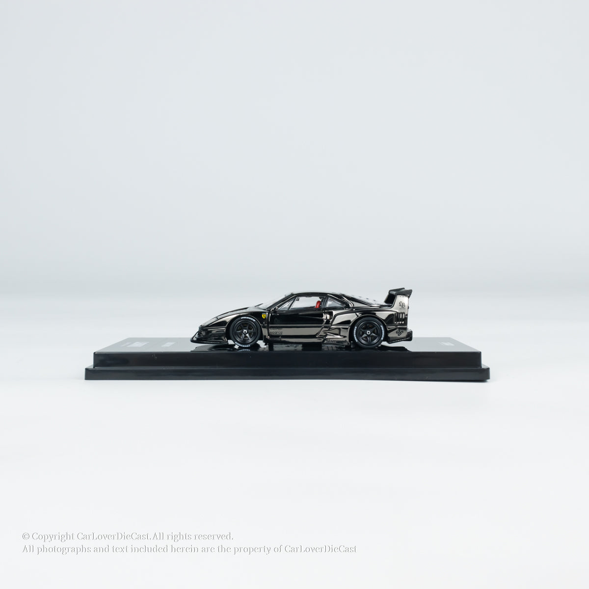 INNO64 1:64 Ferrari LBWK F40 Chrome Black (Chance of a Chase Car) (IN64-LBWKF40-CHB)