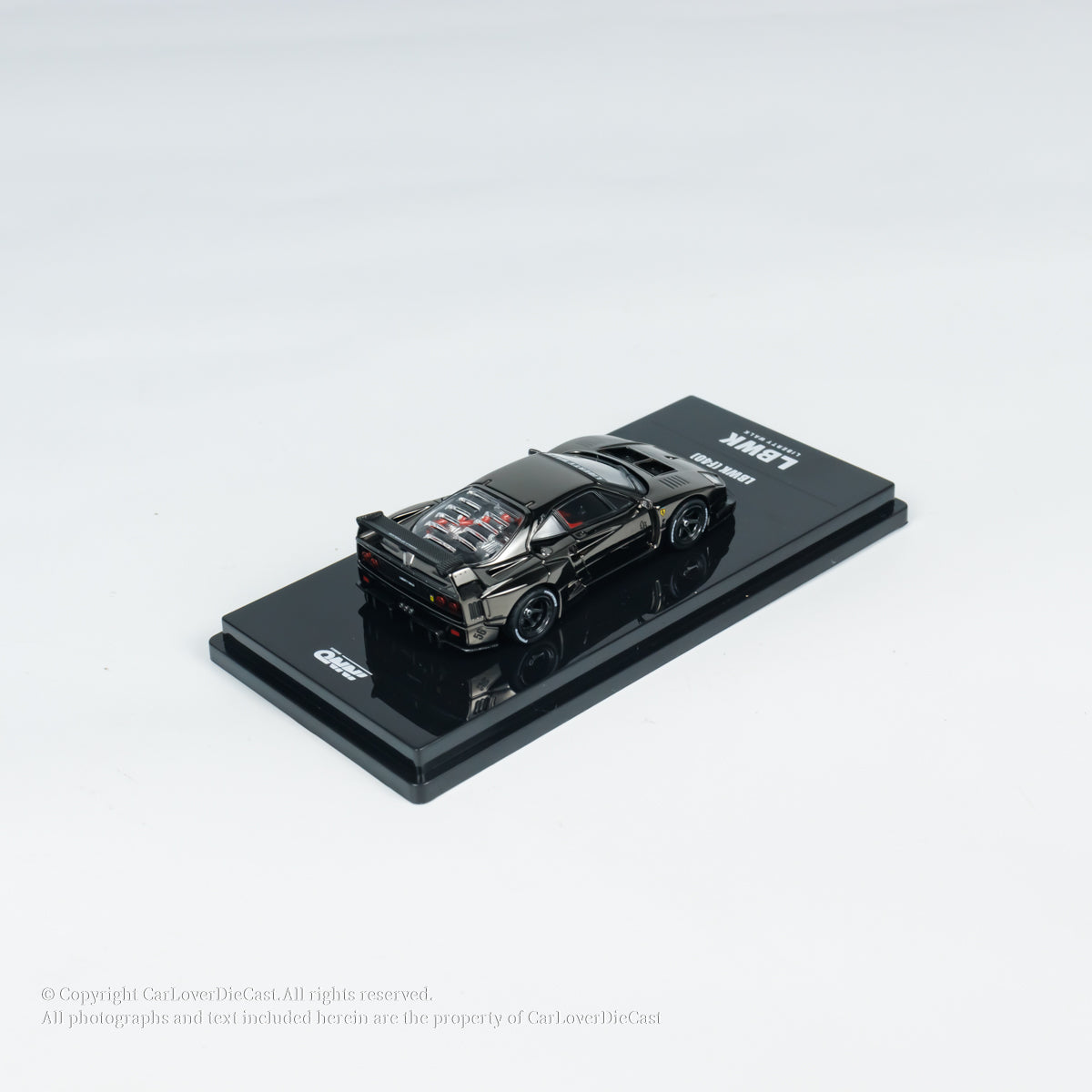 INNO64 1:64 Ferrari LBWK F40 Chrome Black (Chance of a Chase Car) (IN64-LBWKF40-CHB)