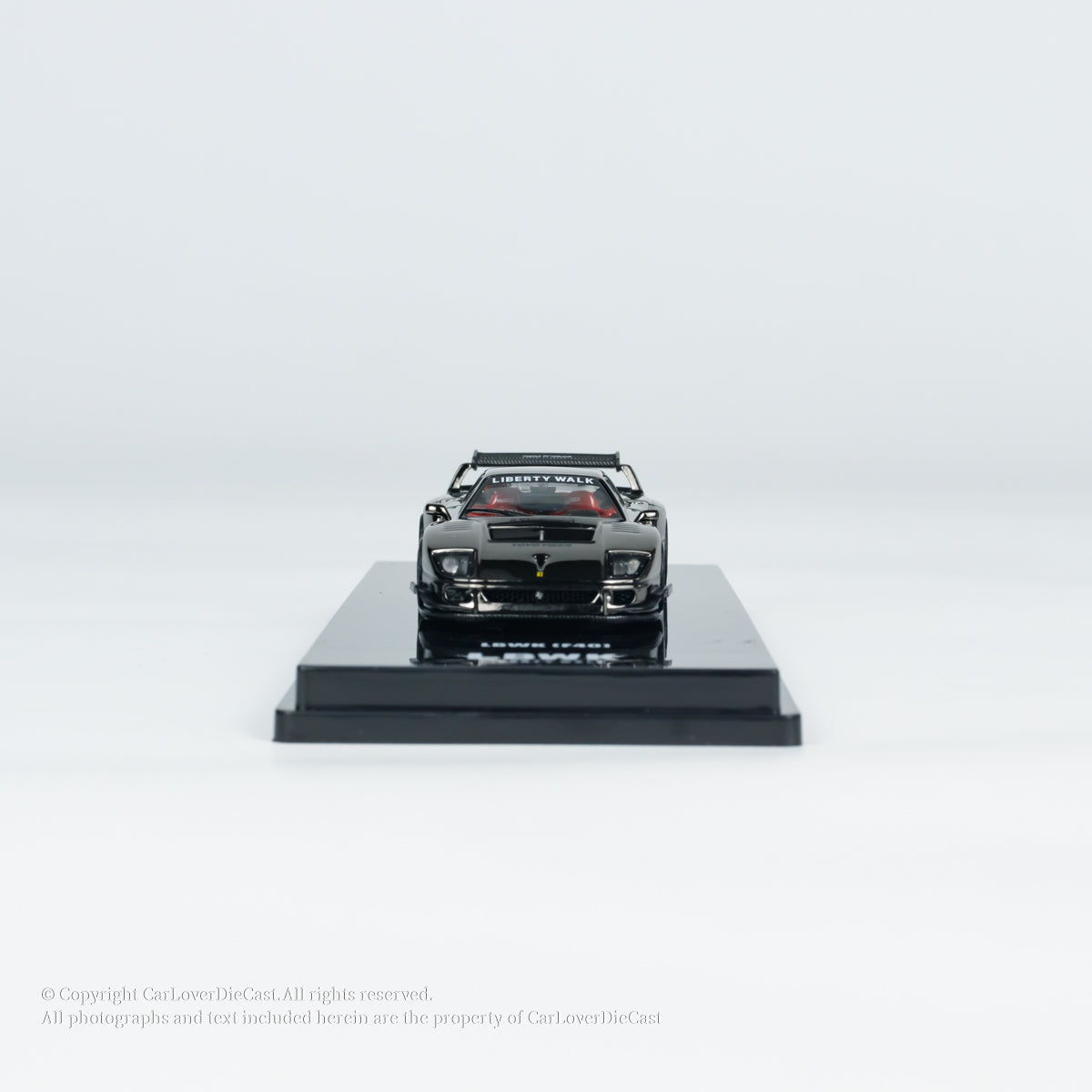 INNO64 1:64 Ferrari LBWK F40 Chrome Black (Chance of a Chase Car) (IN64-LBWKF40-CHB)