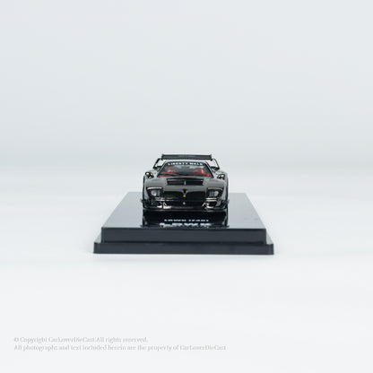 INNO64 1:64 Ferrari LBWK F40 Chrome Black (Chance of a Chase Car) (IN64-LBWKF40-CHB)
