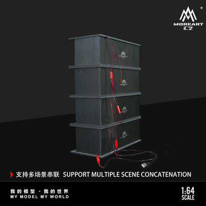 MoreArt 1/64 Family Mart Japanese Connivence Store Street Diorama with LED Light