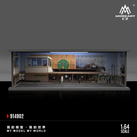 MoreArt 1/64 Starbucks Street Diorama with LED Light