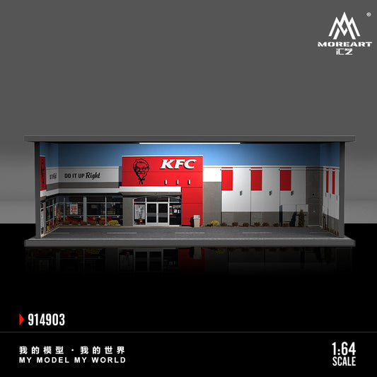 MoreArt 1/64 KFC Street Diorama with LED Light