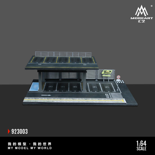 MoreArt 1:64 Street Structure Platform Parking Scene Diorama Version C
