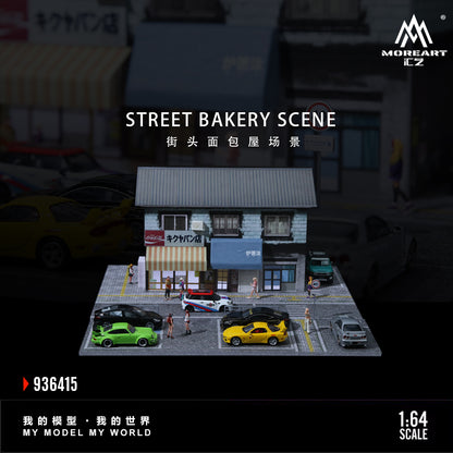 MoreArt 1:64 Street Bakery Scene Model LED Light Diorama