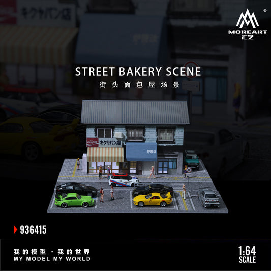 MoreArt 1:64 Street Bakery Scene Model LED Light Diorama