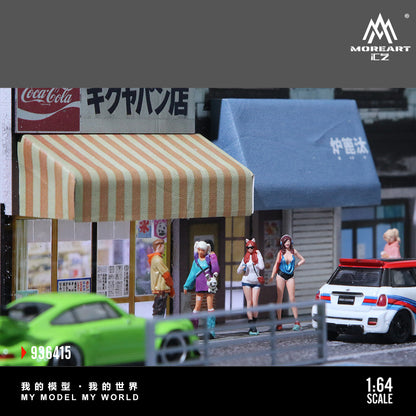 MoreArt 1:64 Street Bakery Scene Model LED Light Diorama