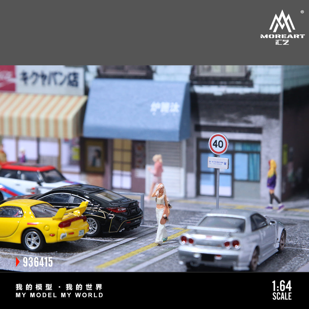 MoreArt 1:64 Street Bakery Scene Model LED Light Diorama