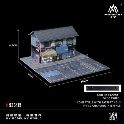 MoreArt 1:64 Street Bakery Scene Model LED Light Diorama
