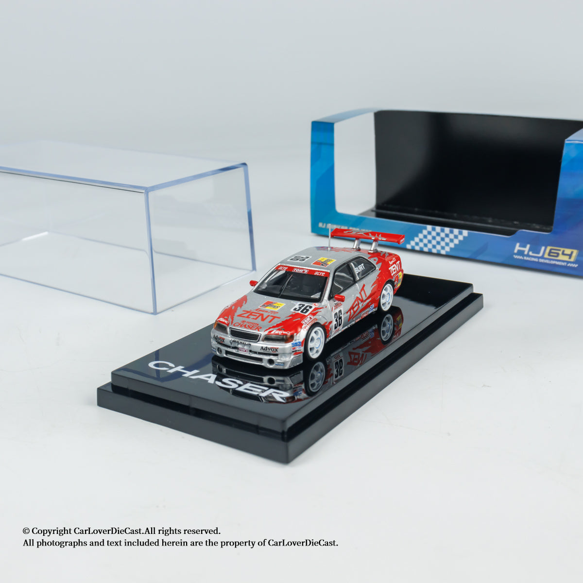 Hobby Japan X Ignition Model 1:64 ZENT TOM'S Toyota Chaser (#36) 1998 JTCC