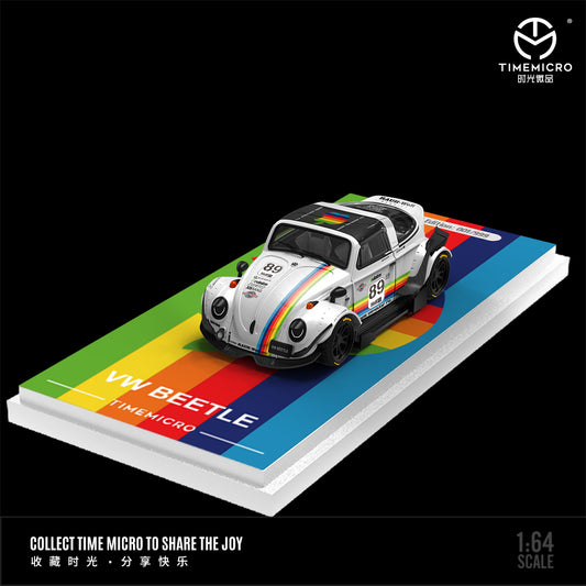 Time Micro 1:64 Volkswagen Beetle White Apple Edition