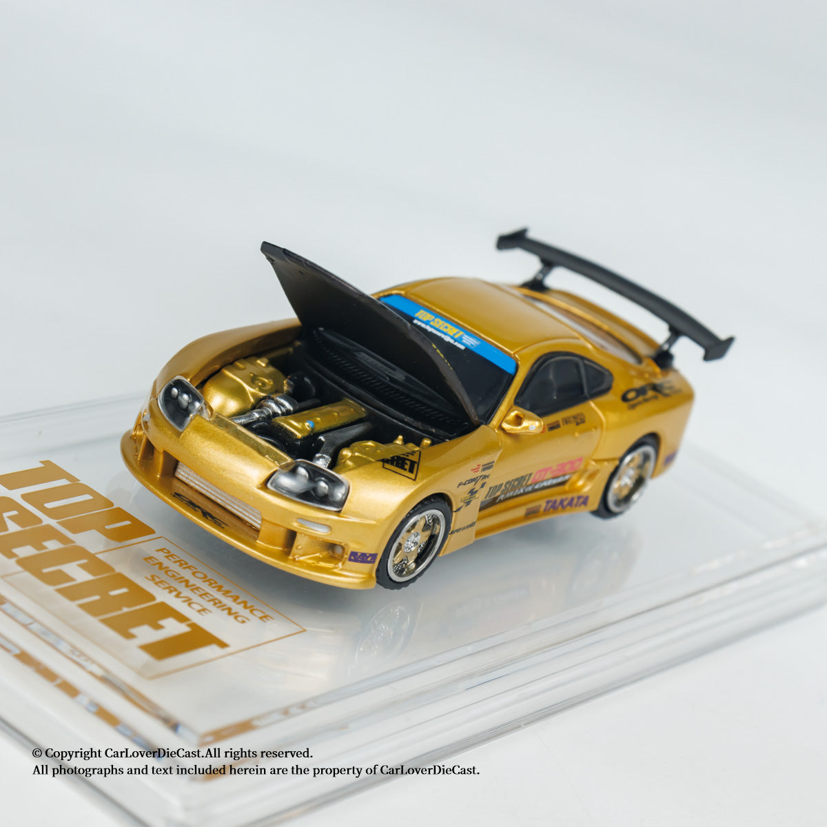 BM Creations Toyota Top Secret GT300 Supra (JZA80) Gold (Hong Kong Toy Salon 2024) Openable Engine Hood with Detailed Engine (Limited to ONE per customer only, otherwise order will be cancelled)