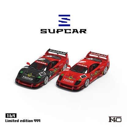 Supcar 1:64 Ferrari F40 Red #40 Taisan Edition in Premium Box Packaging